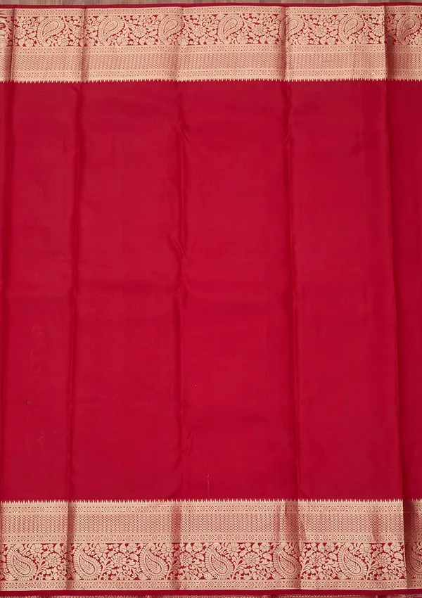 Maroon_Zariwork_Gold_Silk_Silk_Saree