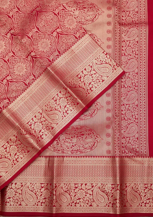 Maroon_Zariwork_Gold_Silk_Silk_Saree