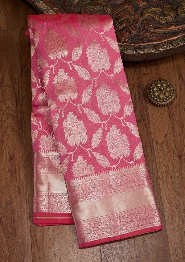 Pink_Zariwork_Gold_Silk_Silk_Saree