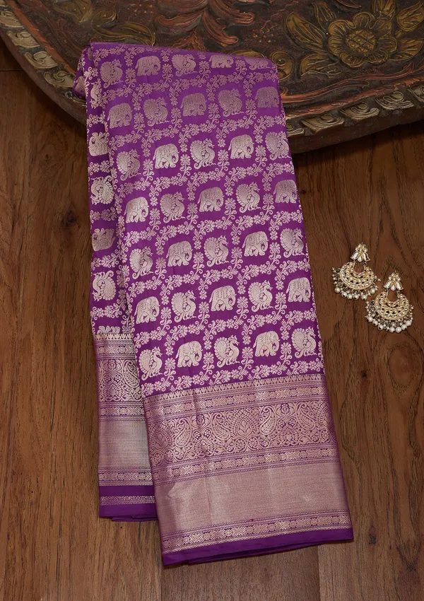 Purple_Zariwork_Silver_Silk_Silk_Saree