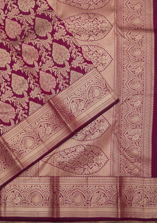 Wine_Zariwork_Silver_Silk_Silk_Saree