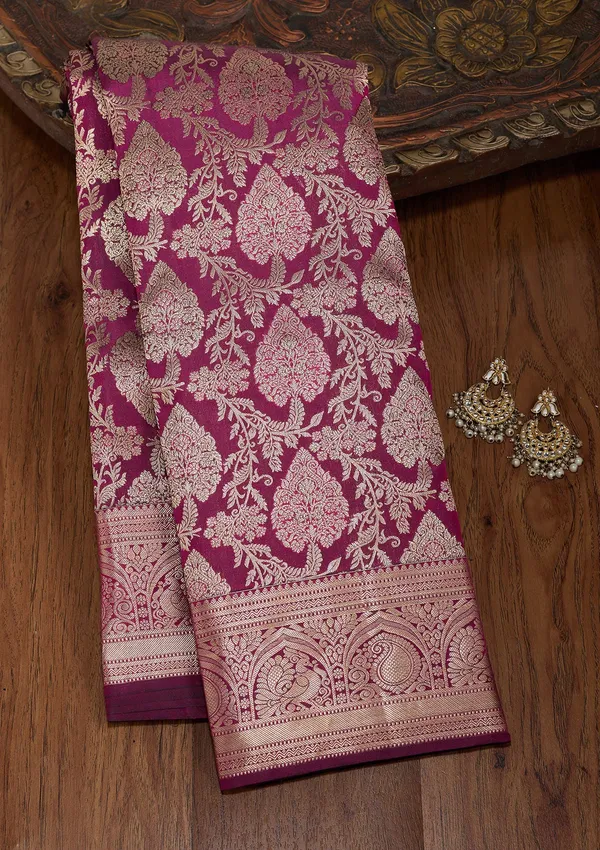 Wine_Zariwork_Silver_Silk_Silk_Saree