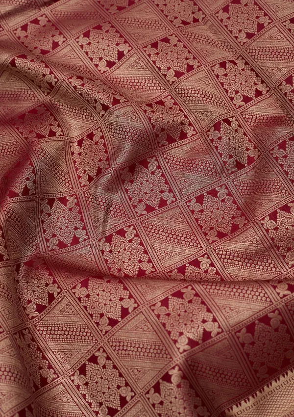 Maroon_Zariwork_Gold_Silk_Silk_Saree