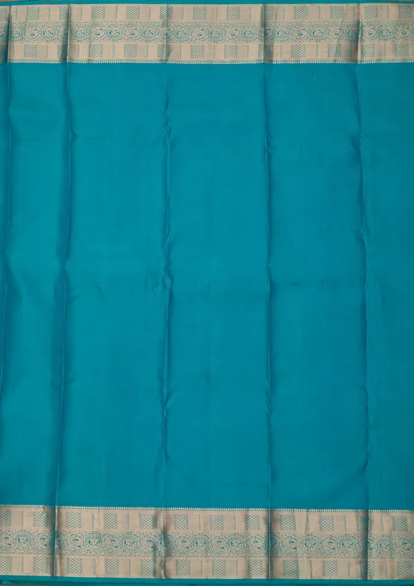 Peacock_Blue_Zariwork_Gold_Silk_Silk_Saree