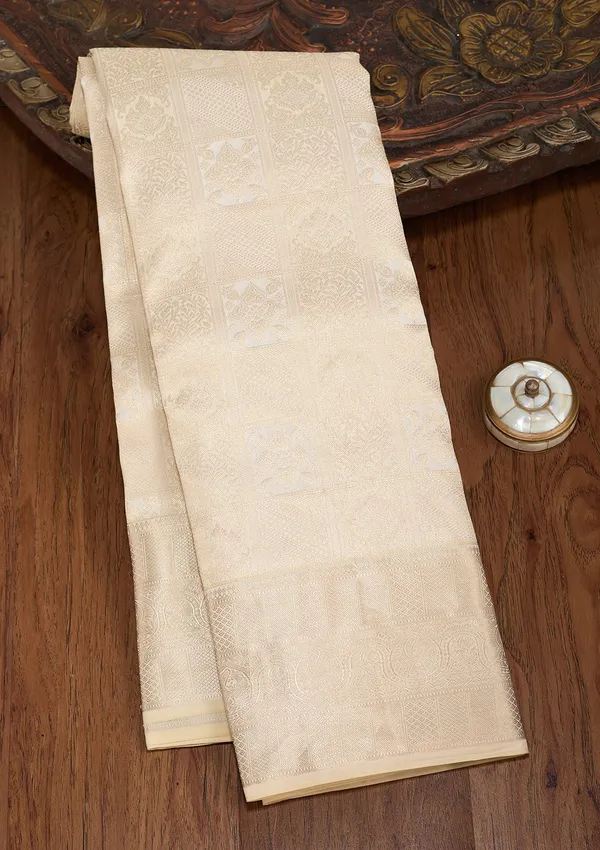 Cream_Zariwork_Silver_Silk_Silk_Saree