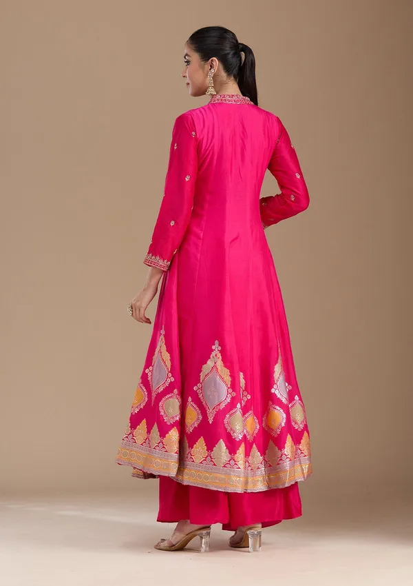 Rani_Pink_No_Work_Plain_Satin_Readymade_Salwar_Suit