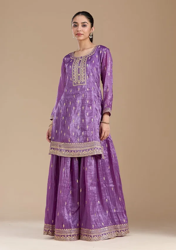 Purple_Zariwork_Gold_Soft_Raw_Silk_Readymade_Salwar_Suit
