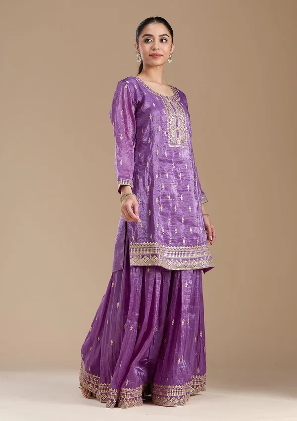 Purple_Zariwork_Gold_Soft_Raw_Silk_Readymade_Salwar_Suit