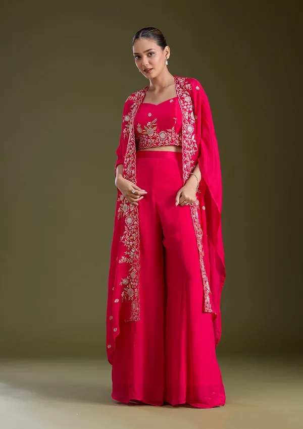 Rani_Pink_Cutdana_Soft_Raw_Silk_Readymade_Salwar_Suit