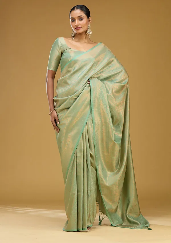 Sea_Green_Zariwork_Gold_Silk_Silk_Saree