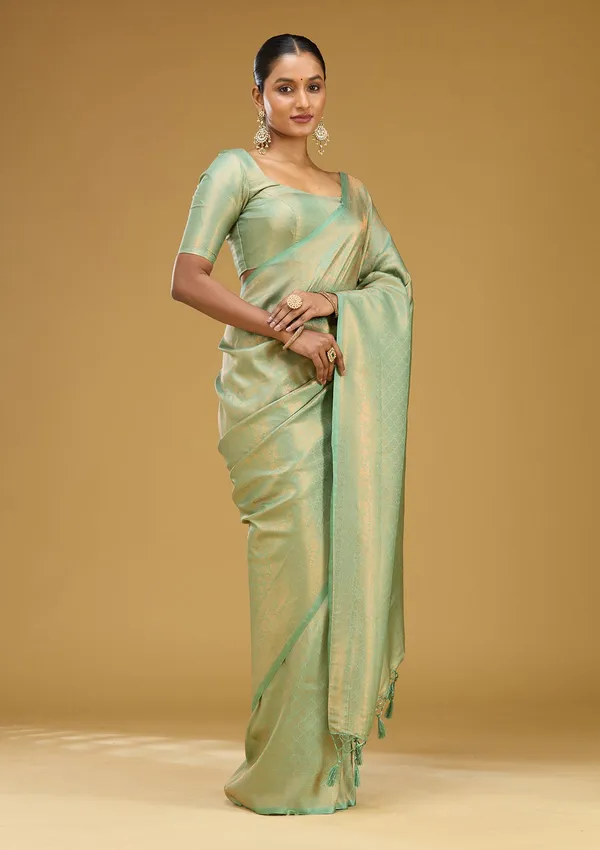 Sea_Green_Zariwork_Gold_Silk_Silk_Saree
