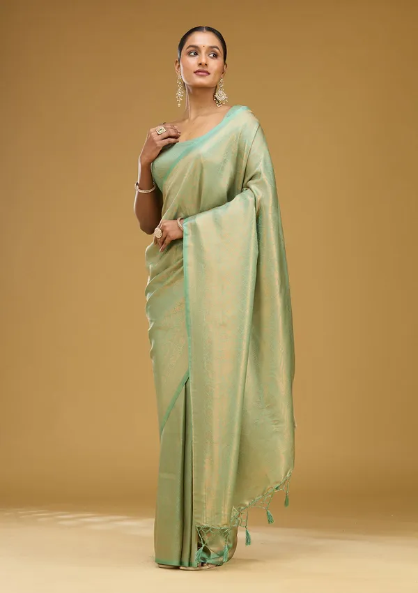 Sea_Green_Zariwork_Gold_Silk_Silk_Saree