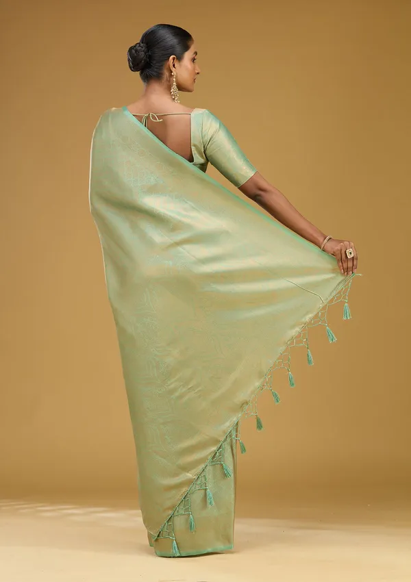 Sea_Green_Zariwork_Gold_Silk_Silk_Saree