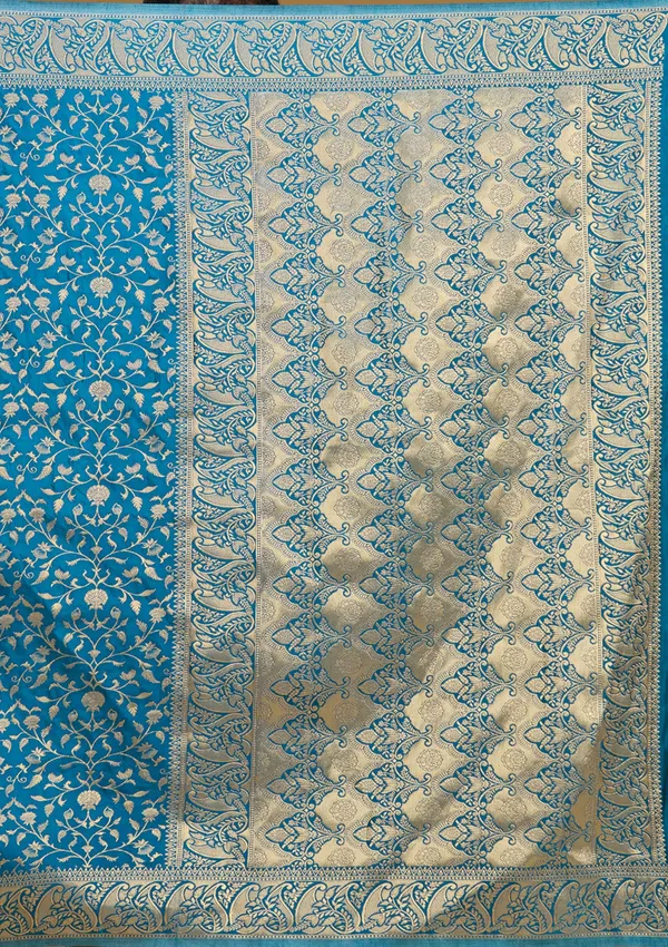 Turquoise_Blue_Zariwork_Gold_Art_Silk_Silk_Saree