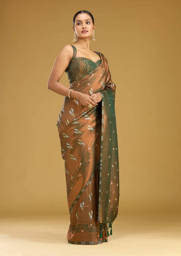 Mehendi_Zariwork_Silver_Silk_Silk_Saree