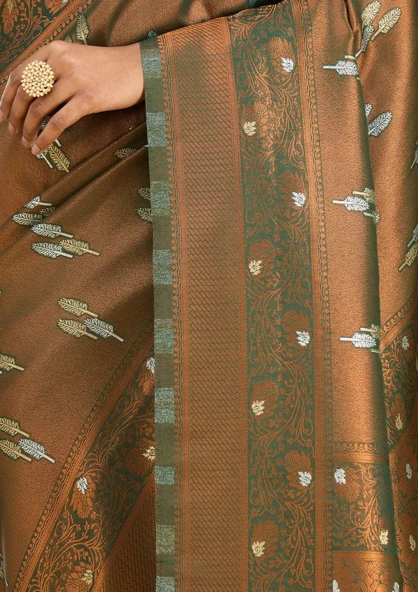 Mehendi_Zariwork_Silver_Silk_Silk_Saree
