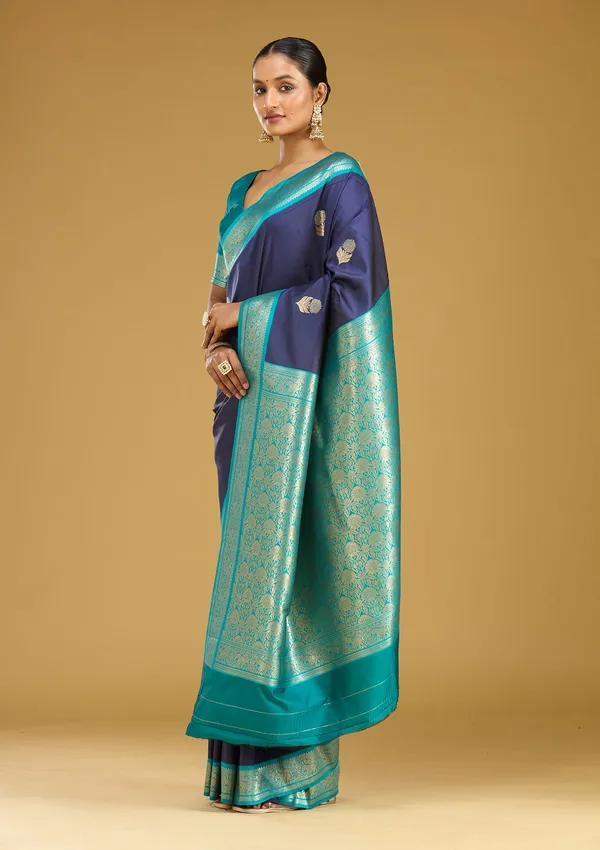Navy_Blue_Zariwork_Gold_Silk_Silk_Saree