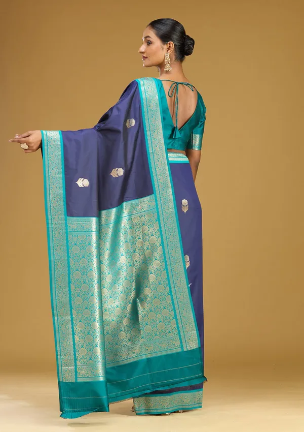 Navy_Blue_Zariwork_Gold_Silk_Silk_Saree