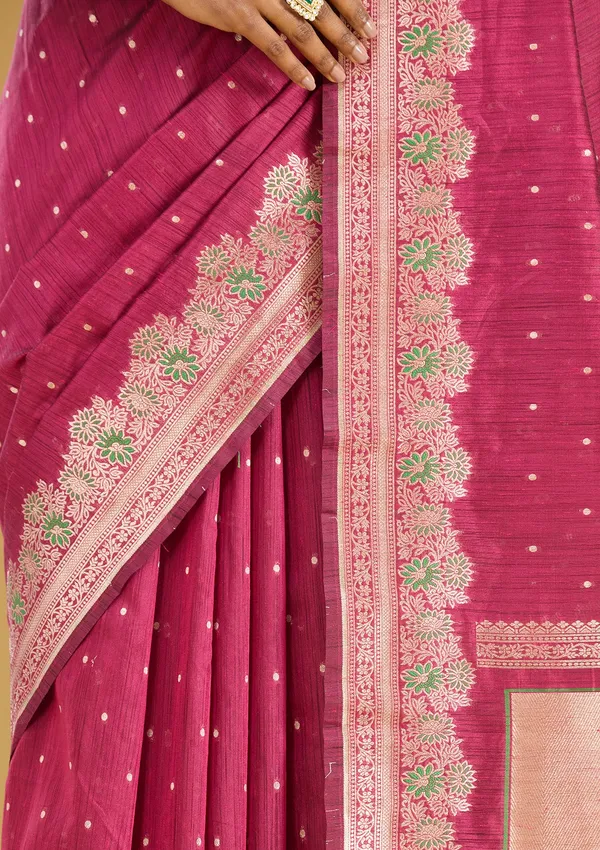 Wine_Zariwork_Gold_Art_Silk_Silk_Saree