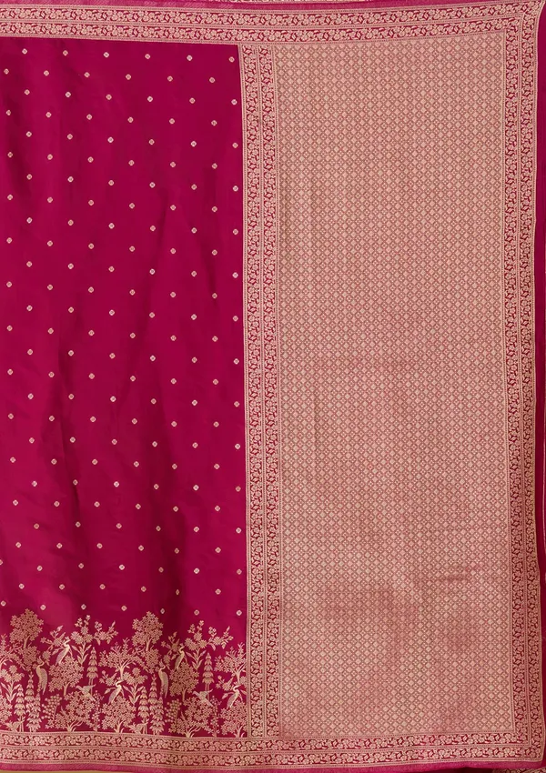 Wine_Zariwork_Gold_Semi_Crepe_Silk_Saree