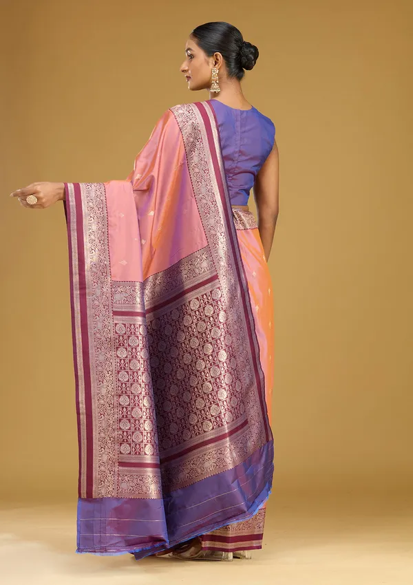 Onion_Pink_Zariwork_Gold_Silk_Silk_Saree