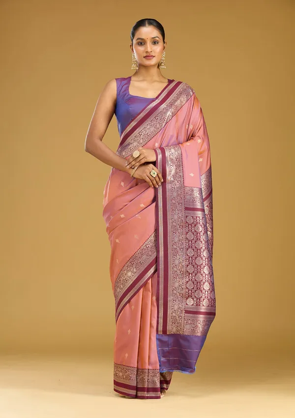 Onion_Pink_Zariwork_Gold_Silk_Silk_Saree