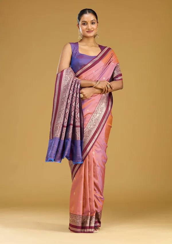 Onion_Pink_Zariwork_Gold_Silk_Silk_Saree