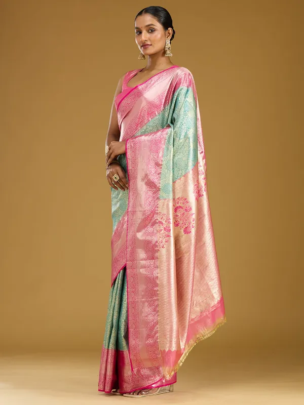 Mehendi_Zariwork_Gold_Silk_Silk_Saree