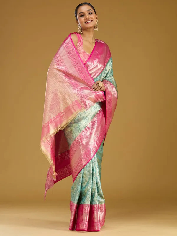 Mehendi_Zariwork_Gold_Silk_Silk_Saree