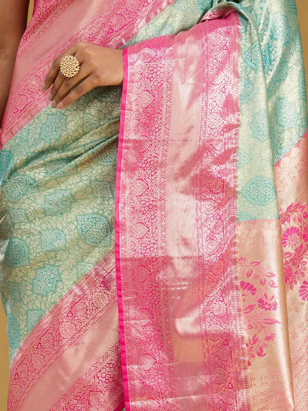 Mehendi_Zariwork_Gold_Silk_Silk_Saree