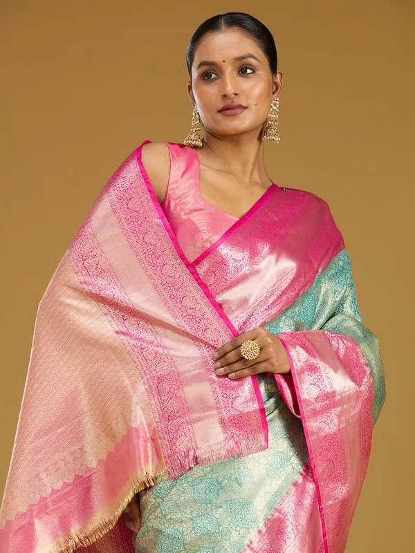Mehendi_Zariwork_Gold_Silk_Silk_Saree
