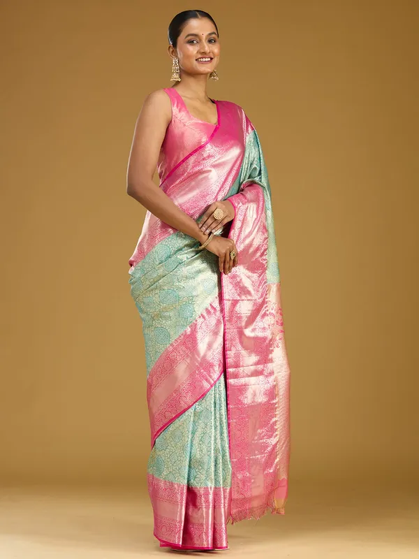 Mehendi_Zariwork_Gold_Silk_Silk_Saree