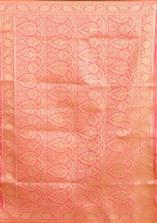 Peach_Zariwork_Gold_Art_Silk_Silk_Saree
