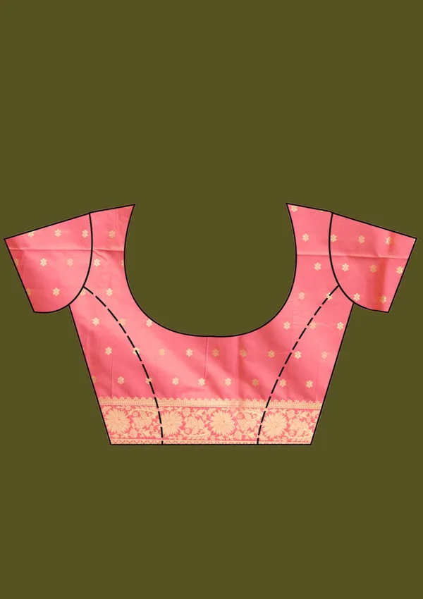 Peach_Zariwork_Gold_Art_Silk_Silk_Saree