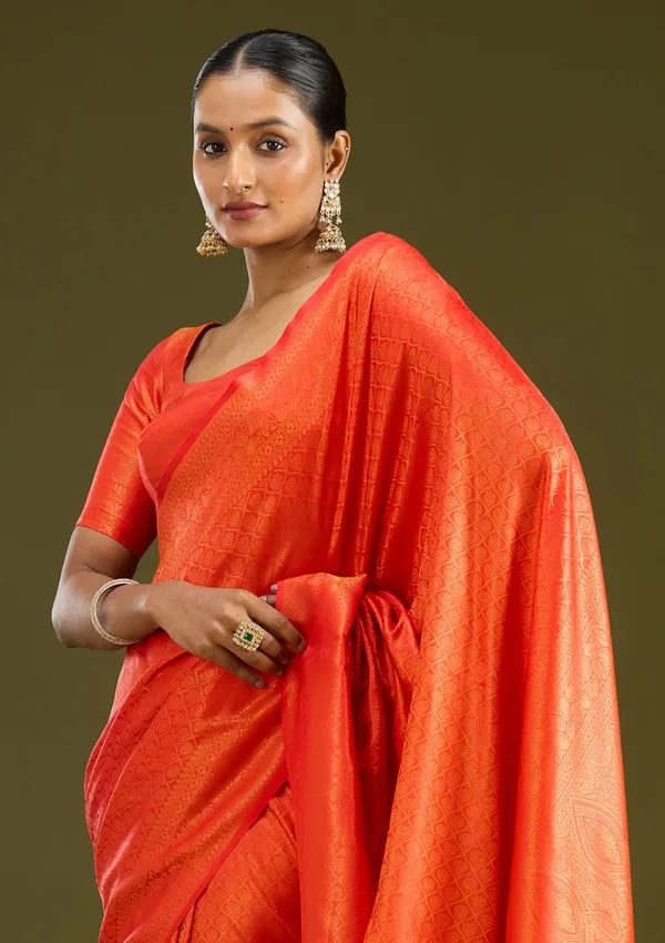 Orange_Zariwork_Gold_Silk_Silk_Saree