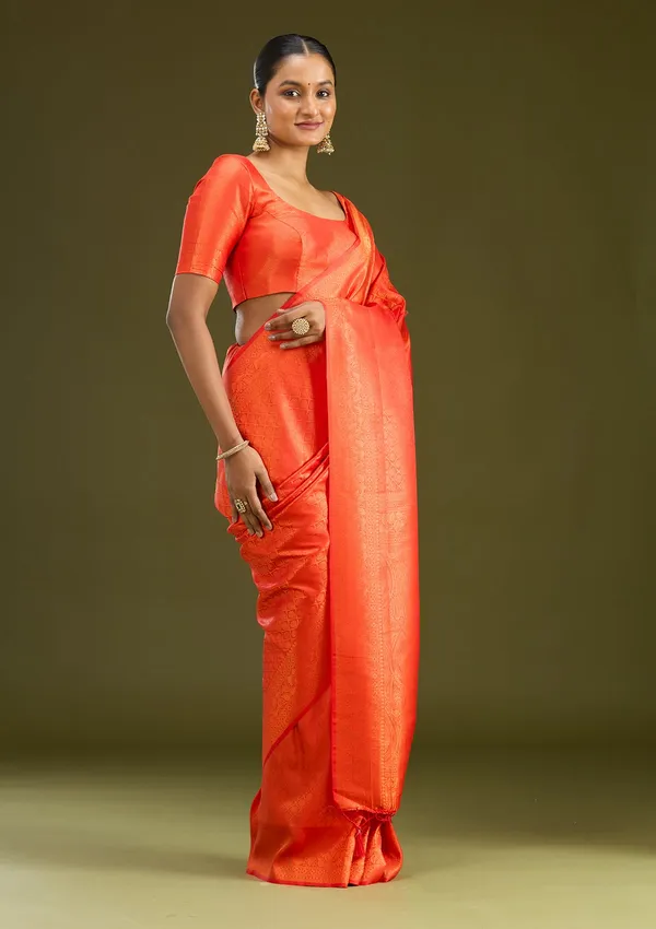 Orange_Zariwork_Gold_Silk_Silk_Saree