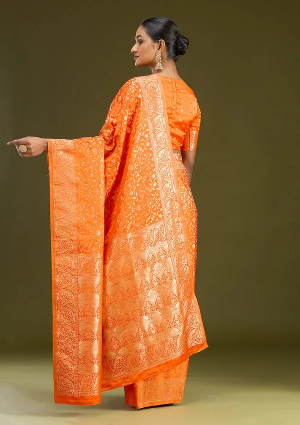 Orange_Zariwork_Gold_Art_Silk_Silk_Saree