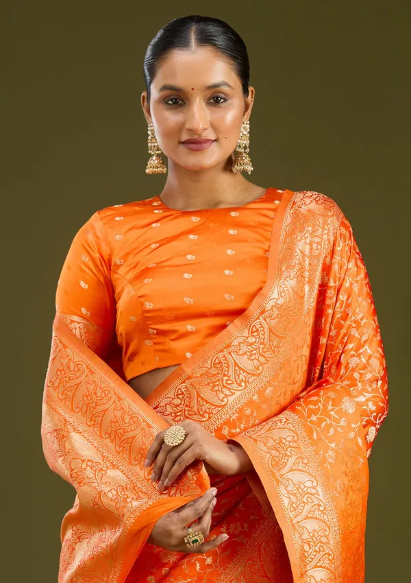 Orange_Zariwork_Gold_Art_Silk_Silk_Saree
