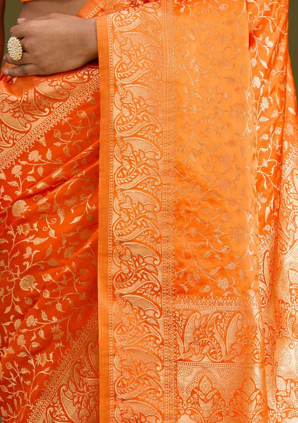 Orange_Zariwork_Gold_Art_Silk_Silk_Saree