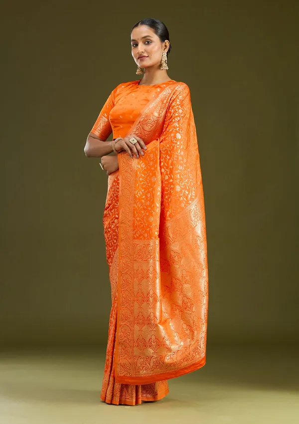 Orange_Zariwork_Gold_Art_Silk_Silk_Saree