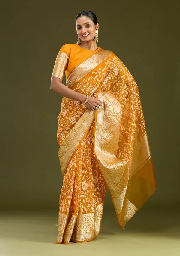 Mustard_Zariwork_Gold_Silk_Silk_Saree
