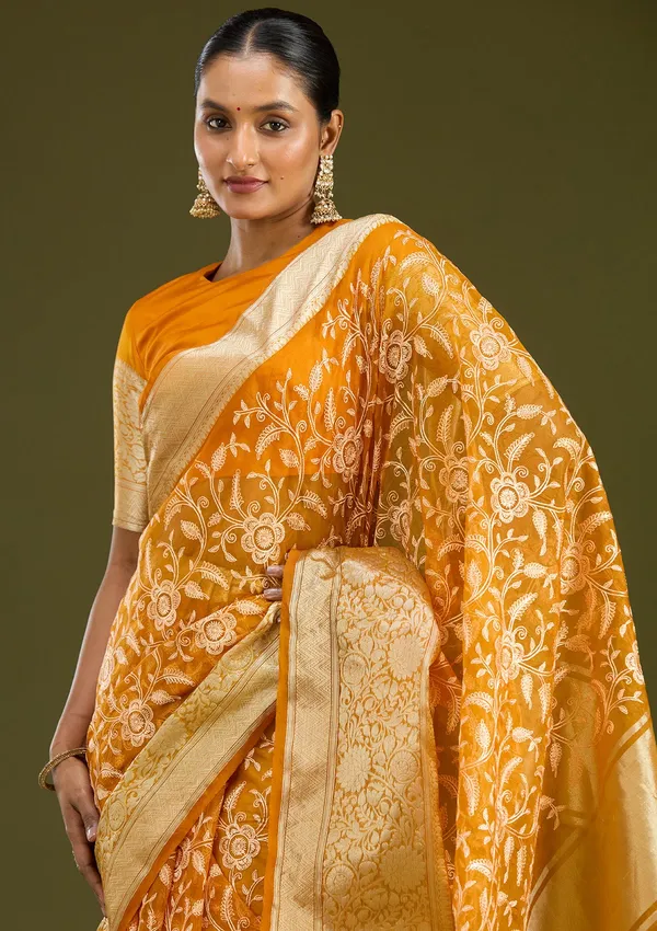 Mustard_Zariwork_Gold_Silk_Silk_Saree
