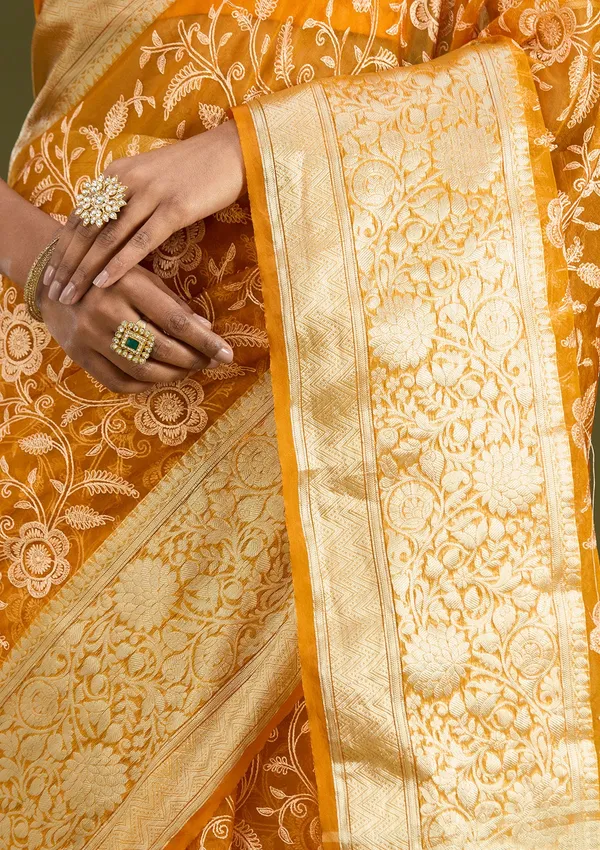 Mustard_Zariwork_Gold_Silk_Silk_Saree