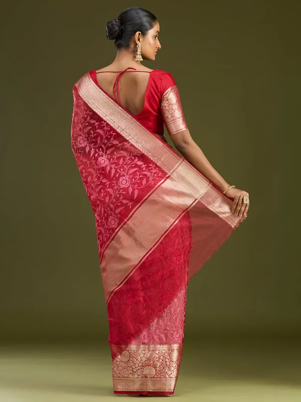 Maroon_Zariwork_Gold_Silk_Silk_Saree