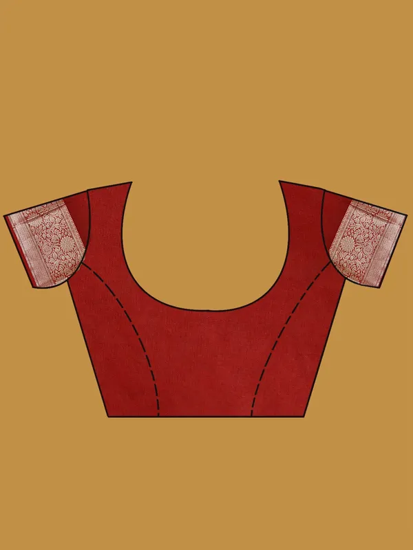 Maroon_Zariwork_Gold_Silk_Silk_Saree
