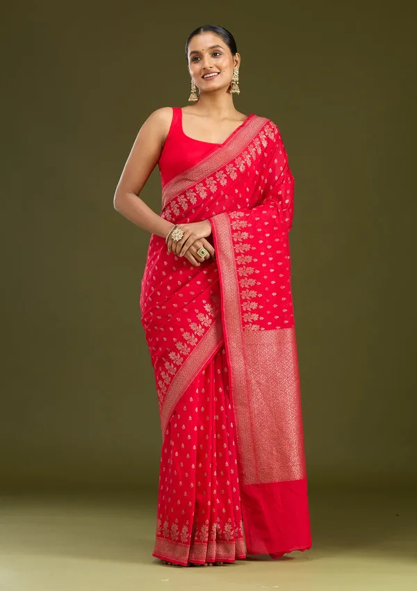 Magenta_Pink_Zariwork_Gold_Silk_Silk_Saree