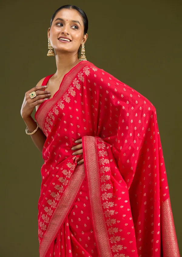 Magenta_Pink_Zariwork_Gold_Silk_Silk_Saree