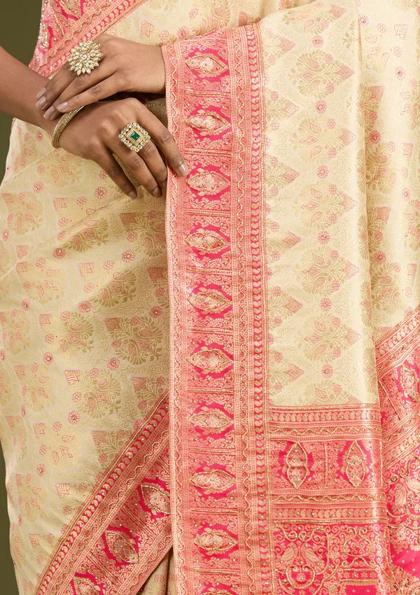 Cream_Cutdana_Silk_Silk_Saree