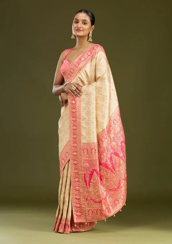 Cream_Cutdana_Silk_Silk_Saree
