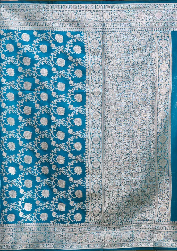 Peacock_Blue_Zariwork_Cotton_Silk_Saree